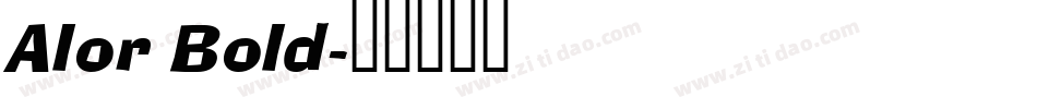 Alor Bold字体转换